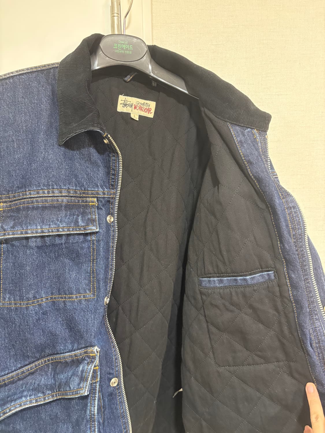 스투시 퀄리티 워크기어 데님 자켓 L 상품이미지4
