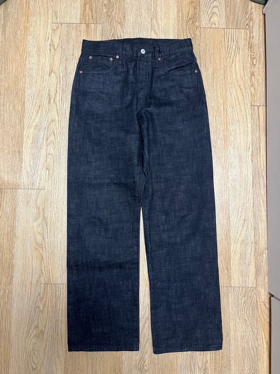 아웃스탠딩 30s 셀비지 신치백 데님 블랙 상품이미지2