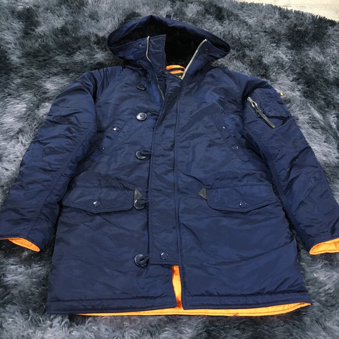 투티/0311 ALPHA INDUSTRIES 오로라 네이비 항공 자켓 상품이미지3