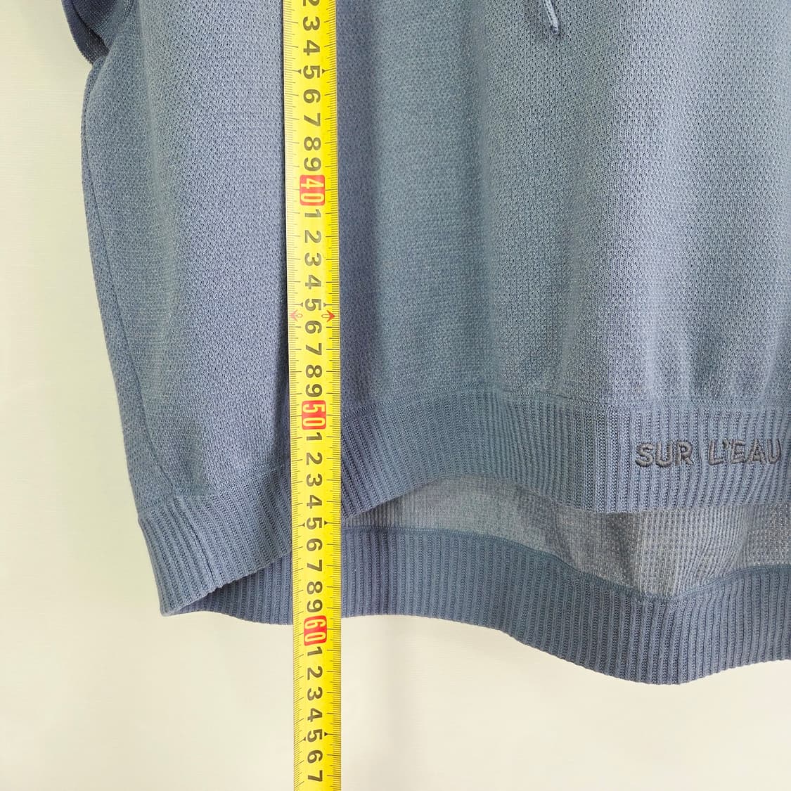 SYSTEM 시스템 반팔 니트 후드티 레터링 한섬 상품이미지7