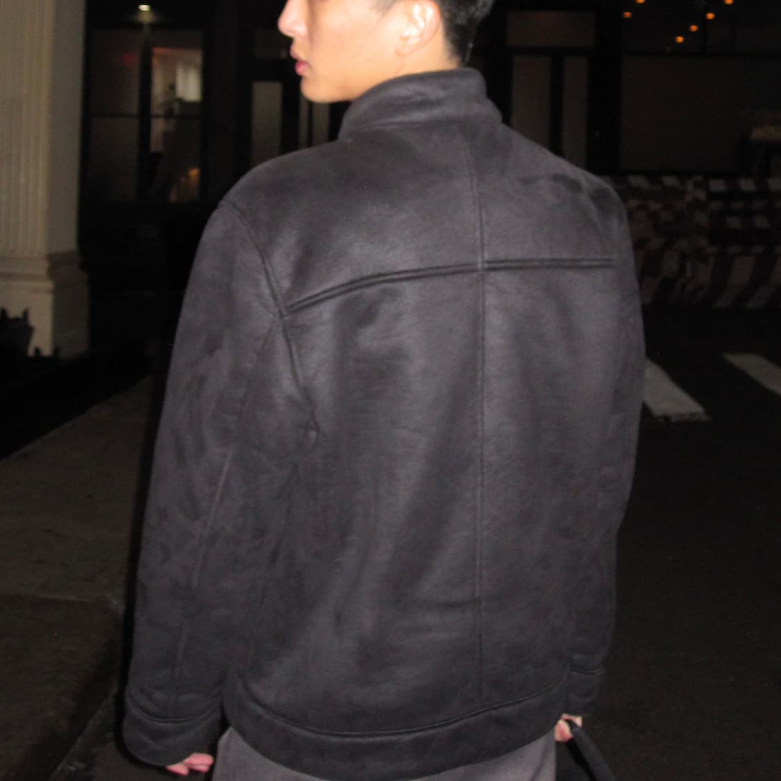 2000s 블랙 스웨이드 워크 자켓 상품이미지1