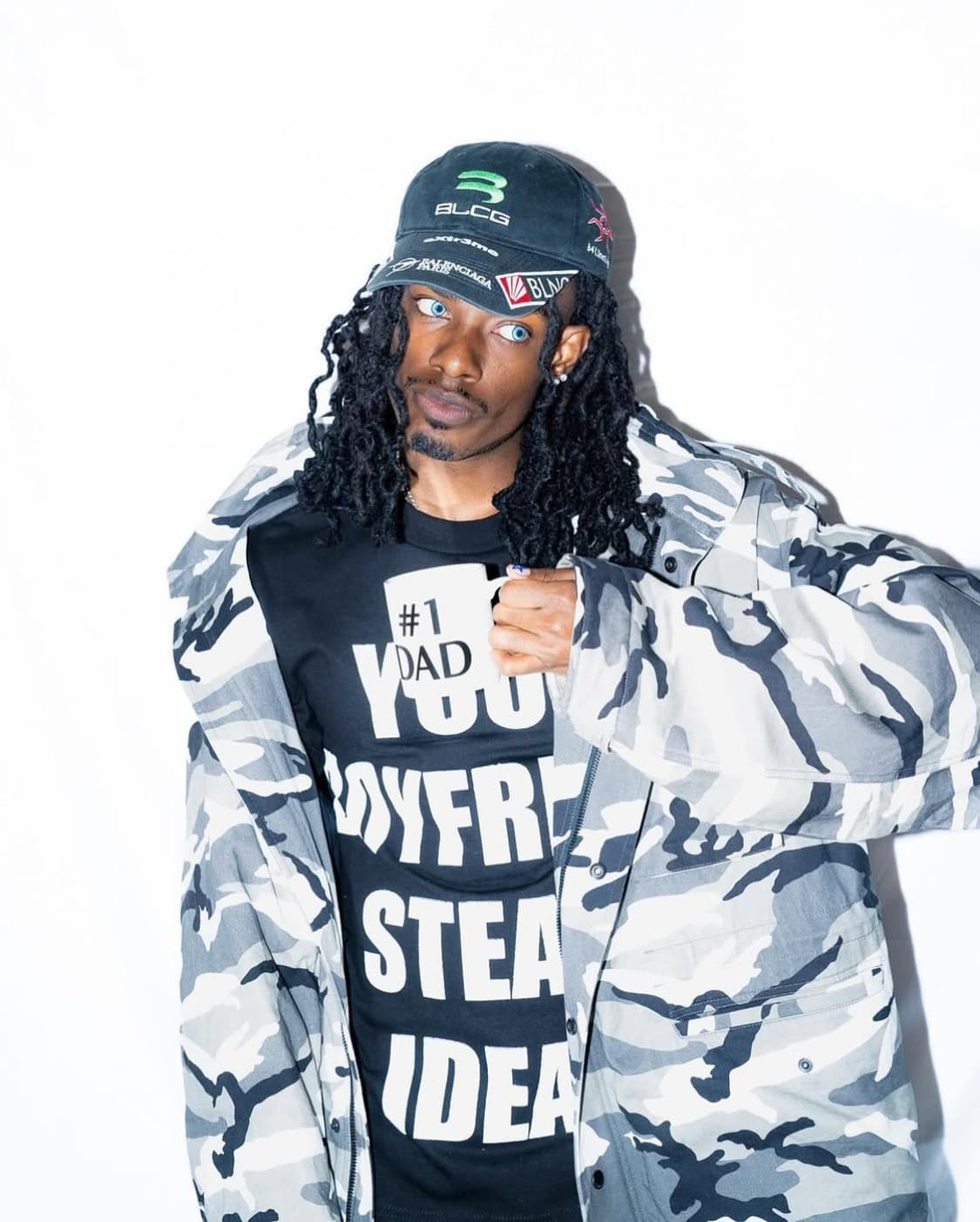 발렌시아가 오프숄더 오버사이즈 스노우 카모 파카 상품이미지1