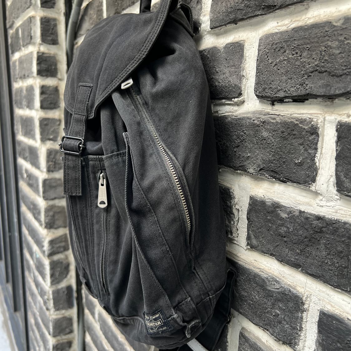 포터 헤링본 럭색 백팩 상품이미지3