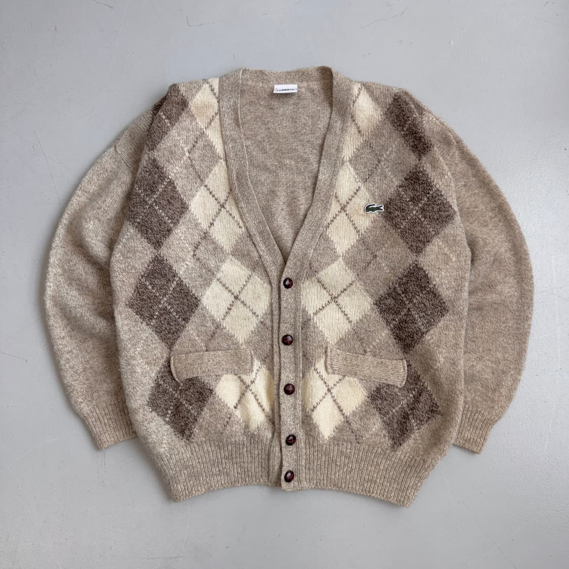 라코스테 아가일 패턴 니트 가디건 상품이미지2