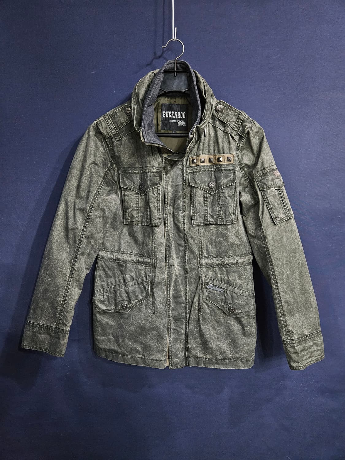 버커루 카키 남성 슬림핏 100 빈티지 야상자켓  상품이미지1