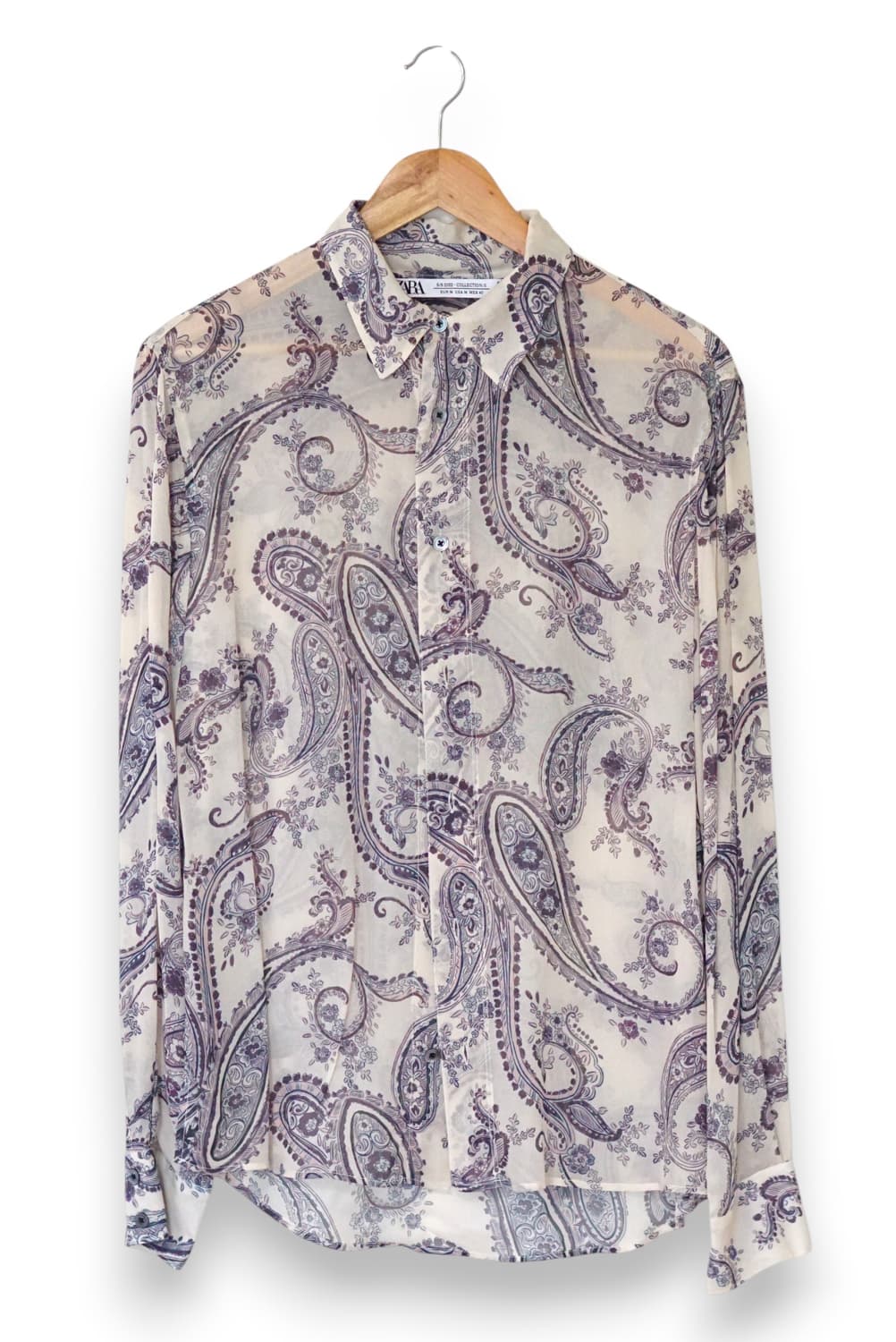 자라 S/S 2022 컬렉션 페이즐리 셔츠 상품이미지1