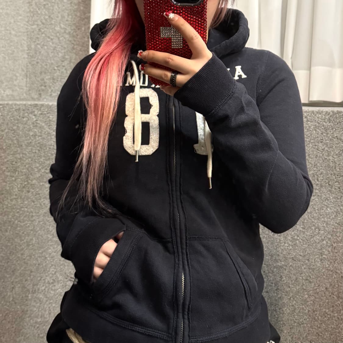 ABERCROMBIE big logo hoodie zip up 상품이미지1