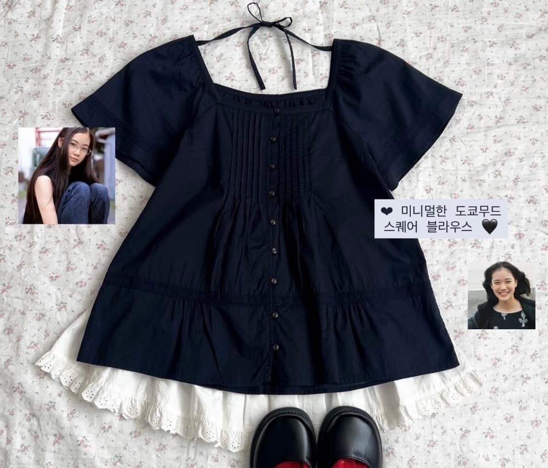 블랙 블라우스 상품이미지1