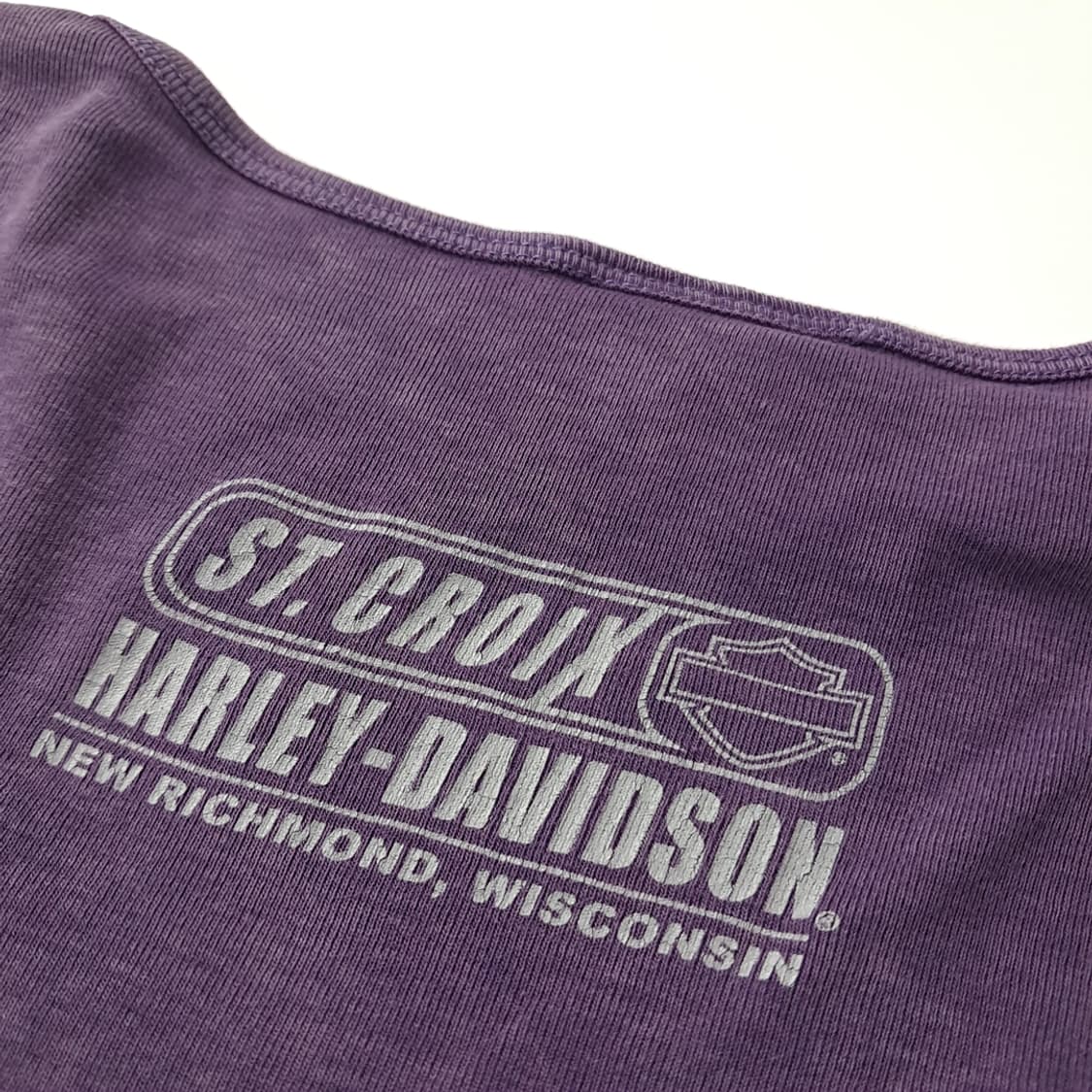 CK490 L 할리데이비슨 00s 미국판 라인스톤 퍼플 티셔츠 상품이미지9