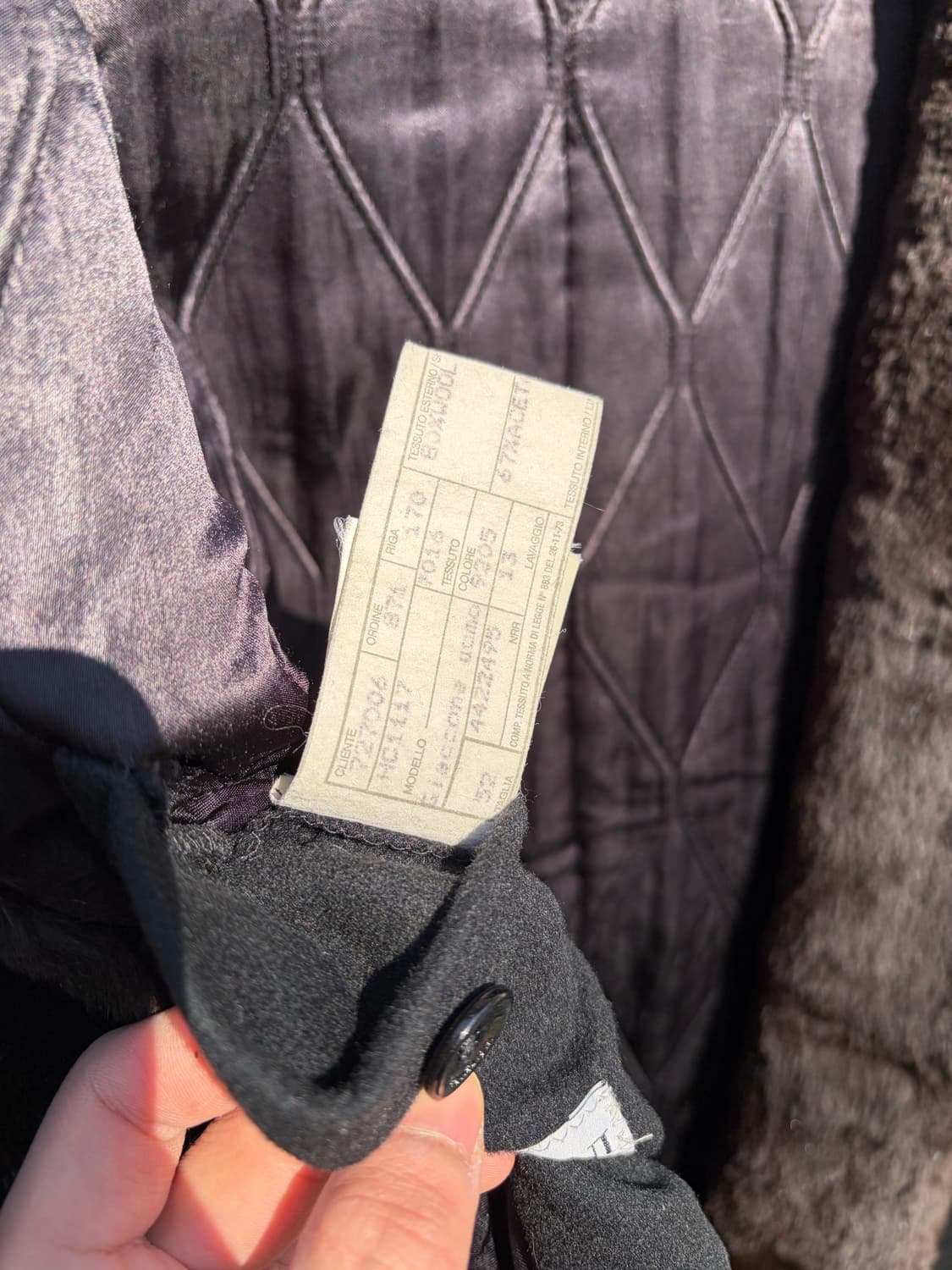 90s-00s 아르마니 꼴레지오니 퍼 트리밍 코트 상품이미지7