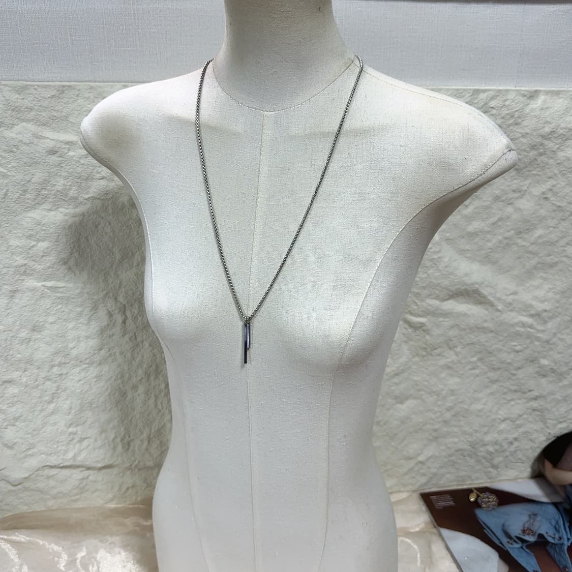 빈티지 박스체인 메탈 목걸이 상품이미지1
