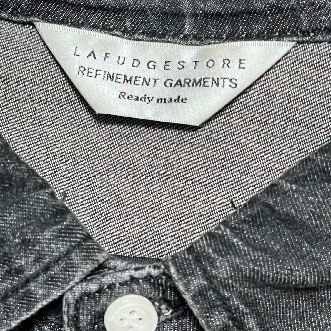 [M] 라퍼지스토어 오버핏 블랙 데님셔츠 상품이미지2