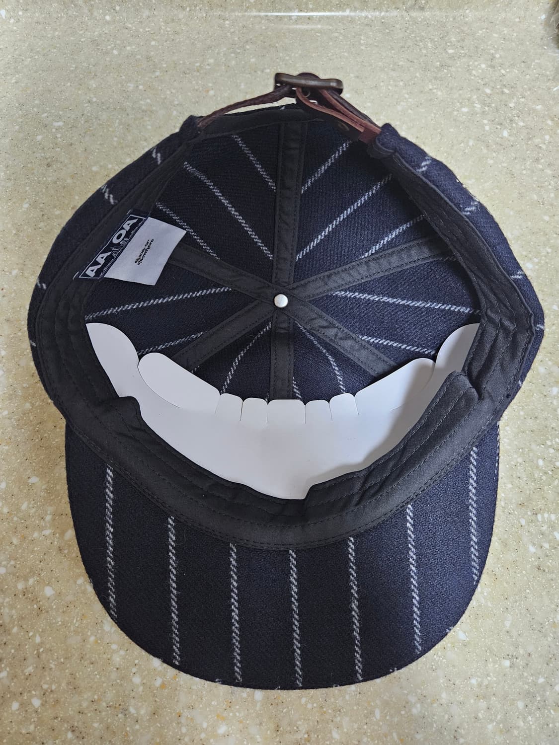 AAOA 울 스트라이프 캡 네이비 상품이미지4