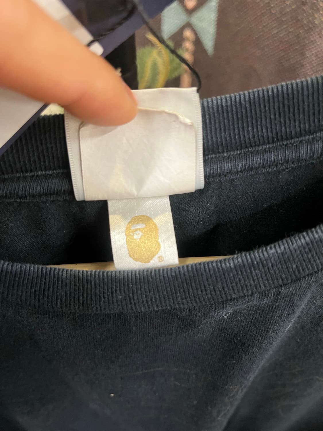 베이프 컬리지 블랙 반팔티 #csz739 상품이미지5