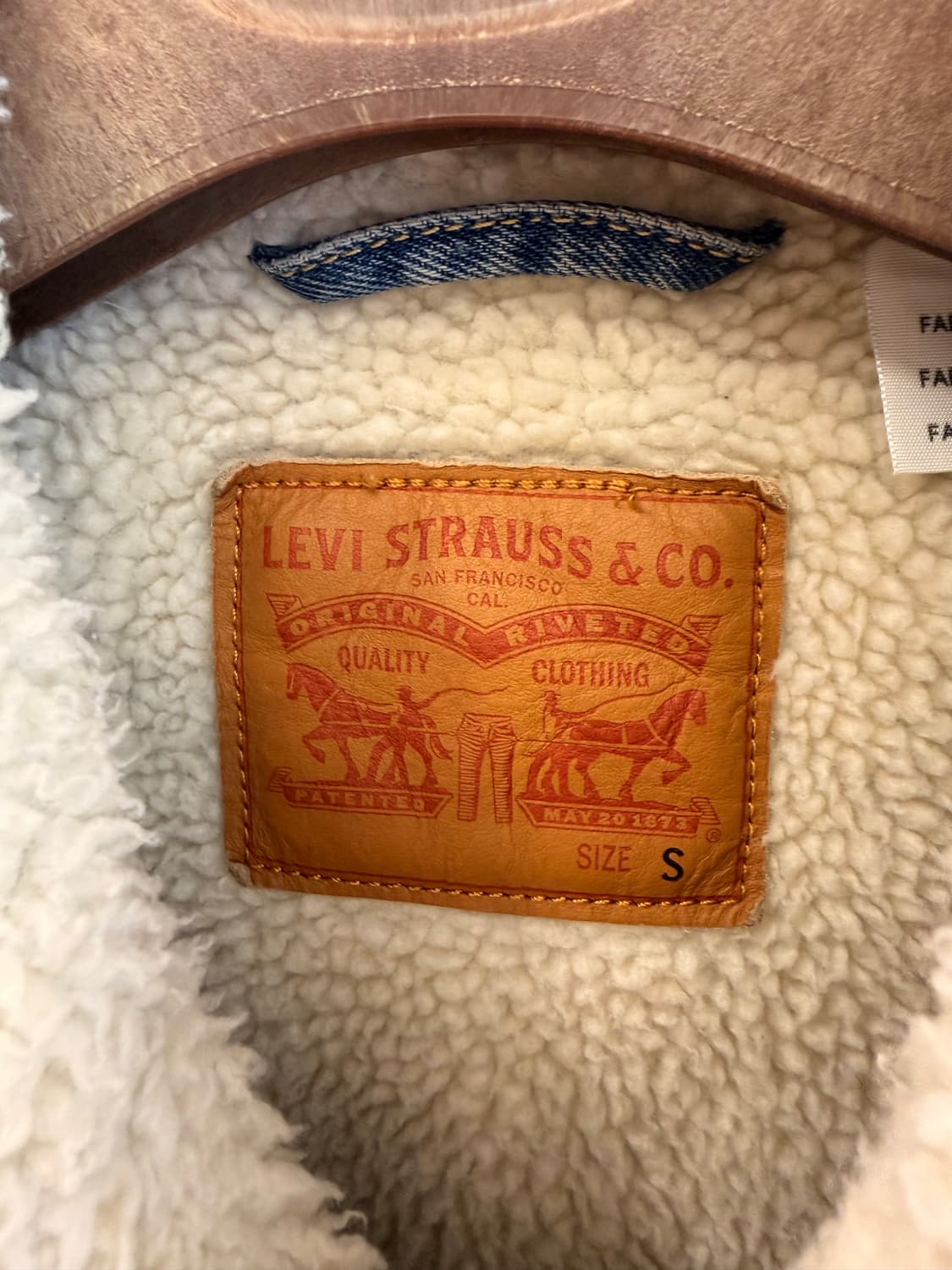 리바이스 양털 데님 자켓 S 상품이미지4