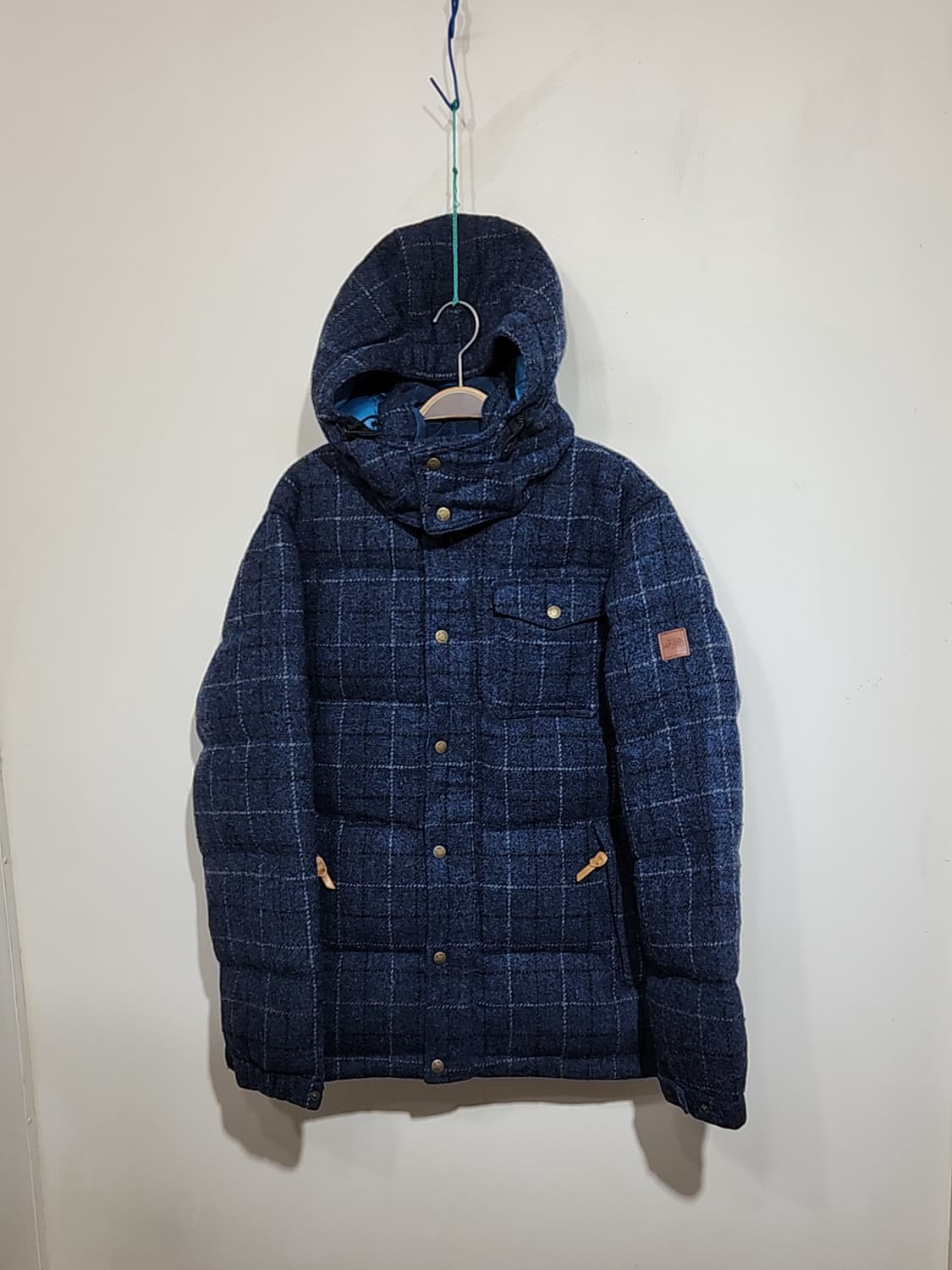 (100) 노스페이스 해리스트위드 패딩점퍼 체크 구스다운 자켓  상품이미지1