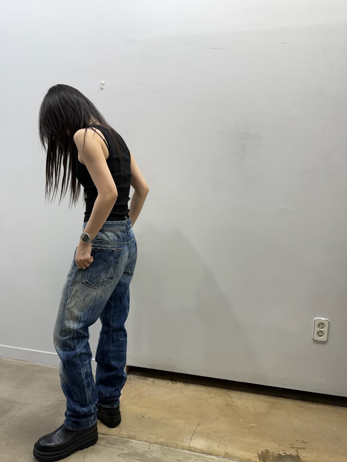 디스퀘어드 워싱 페인팅 데님팬츠 상품이미지10