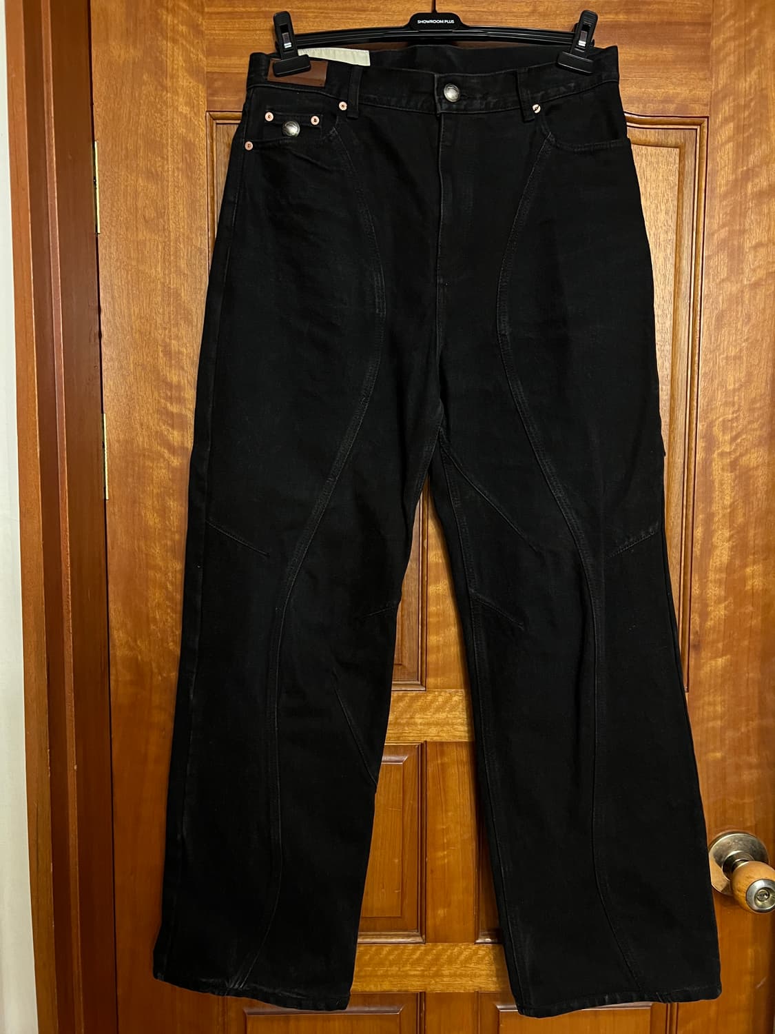 [31] 앤더슨벨 스커트 랩 팬츠 블랙 상품이미지2