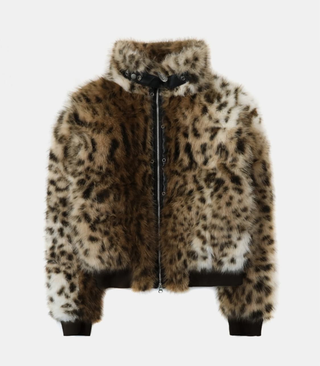 badblood 배드블러드 바이퍼81 하이넥 퍼 자켓 레오파드 상품이미지1