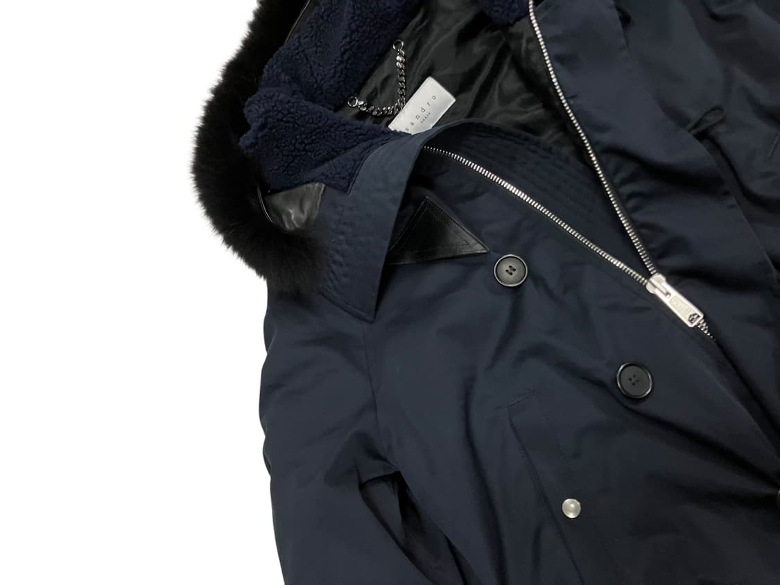 산드로 퍼 후드 숏 패딩 점퍼 52호 상품이미지3