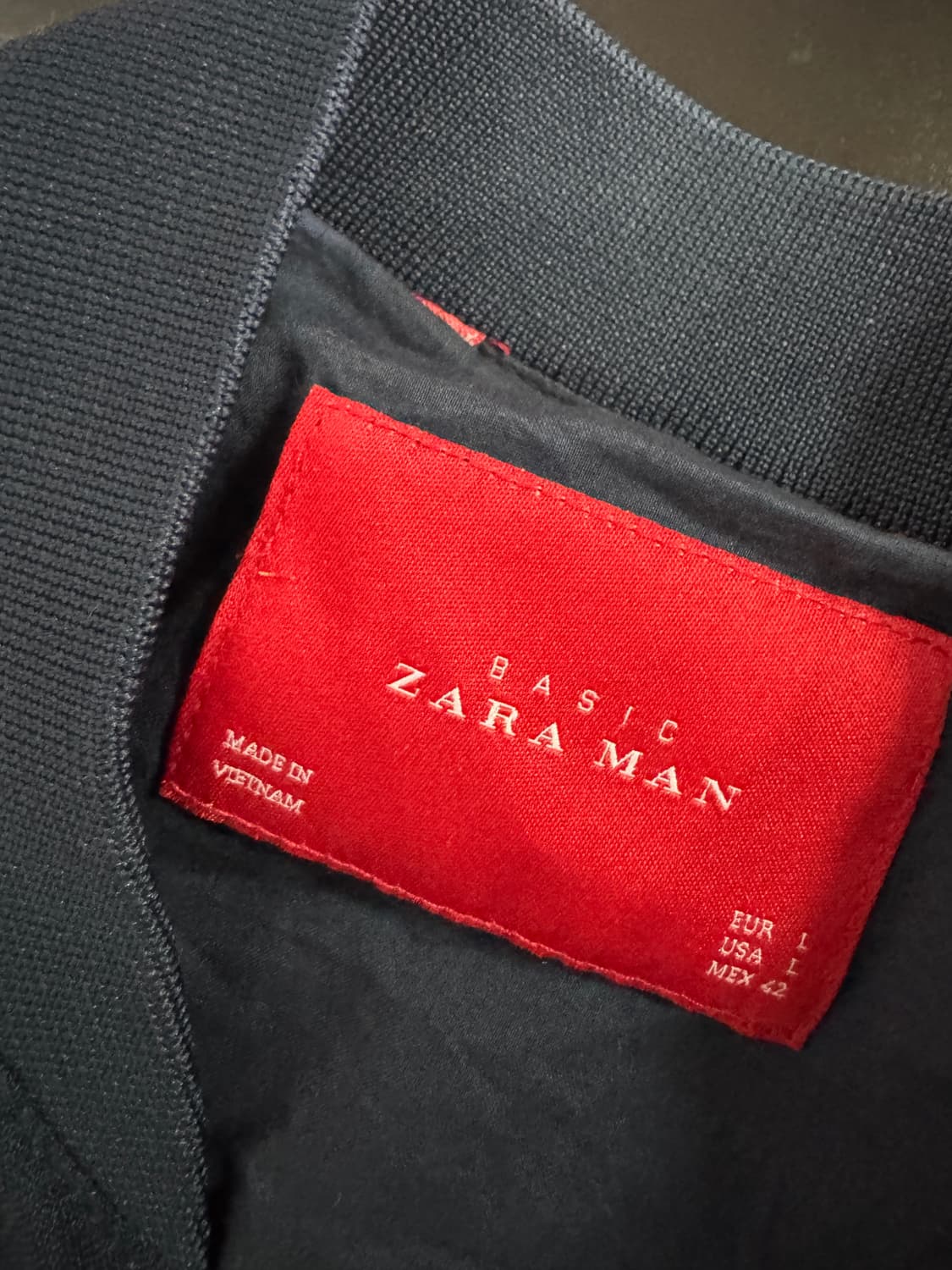 자라 ZaRa 블루종 봄버 자켓 L 네이비 상품이미지3