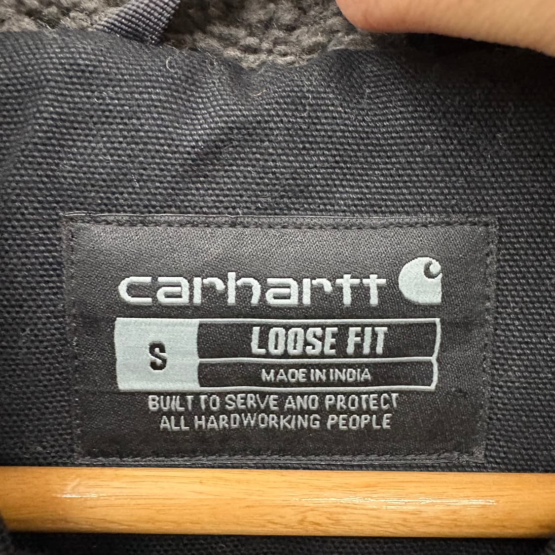 칼하트 블랙 후드 워크 자켓 남/S 상품이미지7