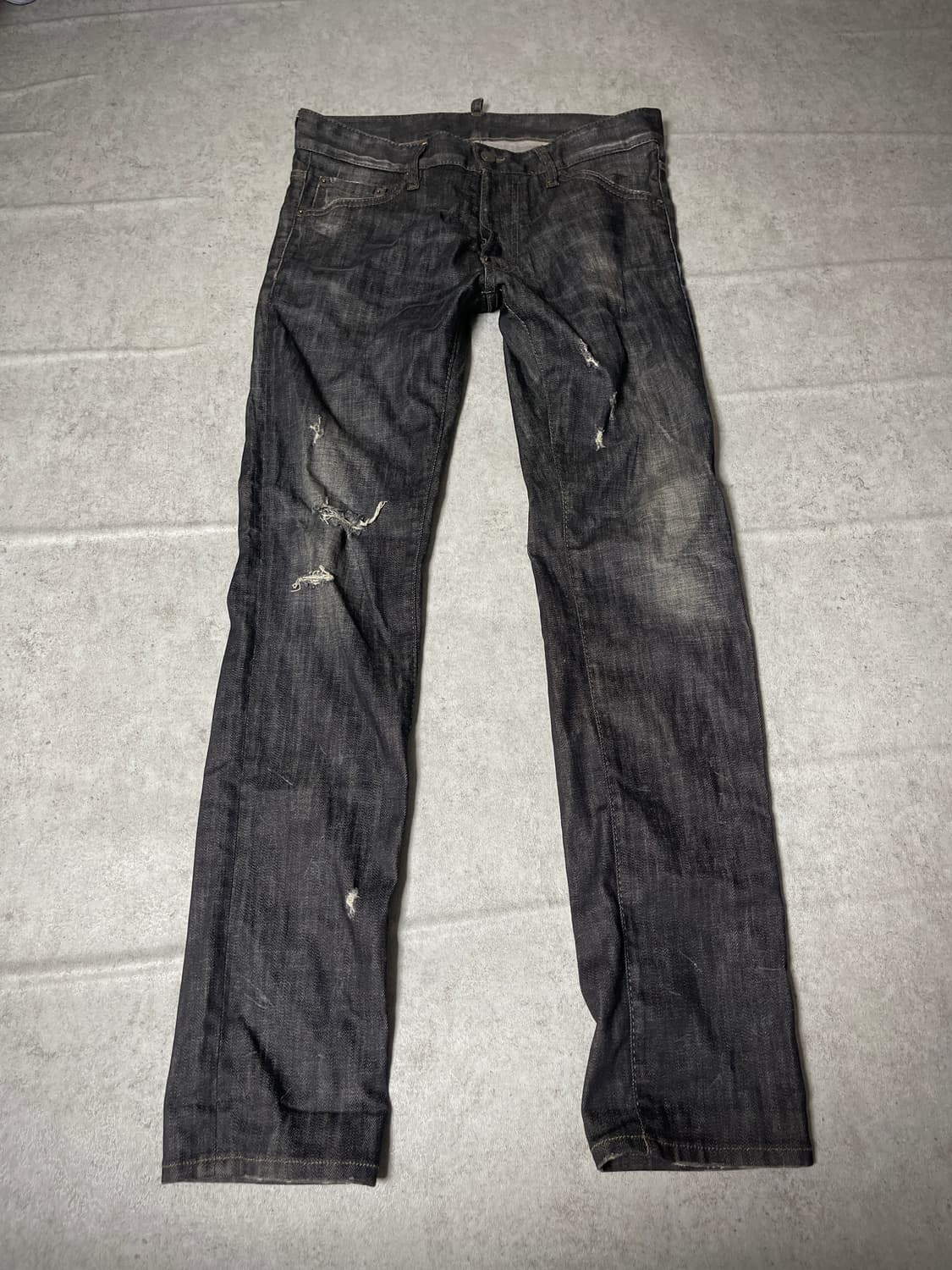 grey washing cutting jean 상품이미지1