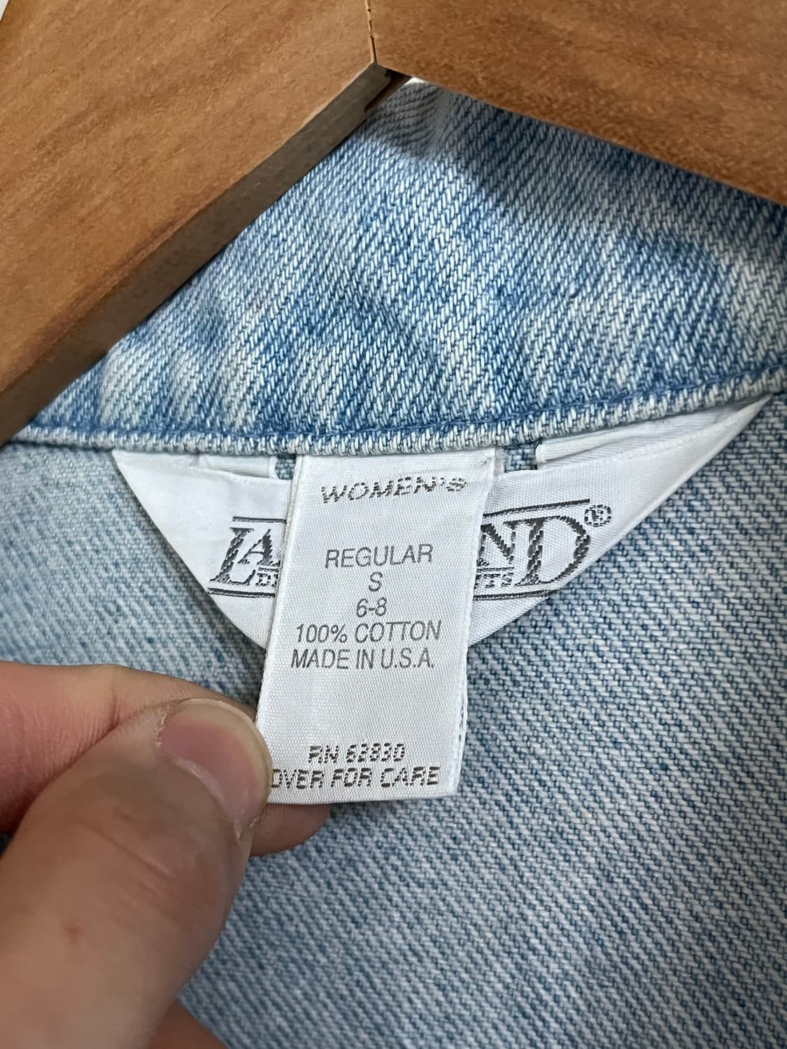 90s USA LANDS' END DENIM CHORE JACKET 상품이미지9