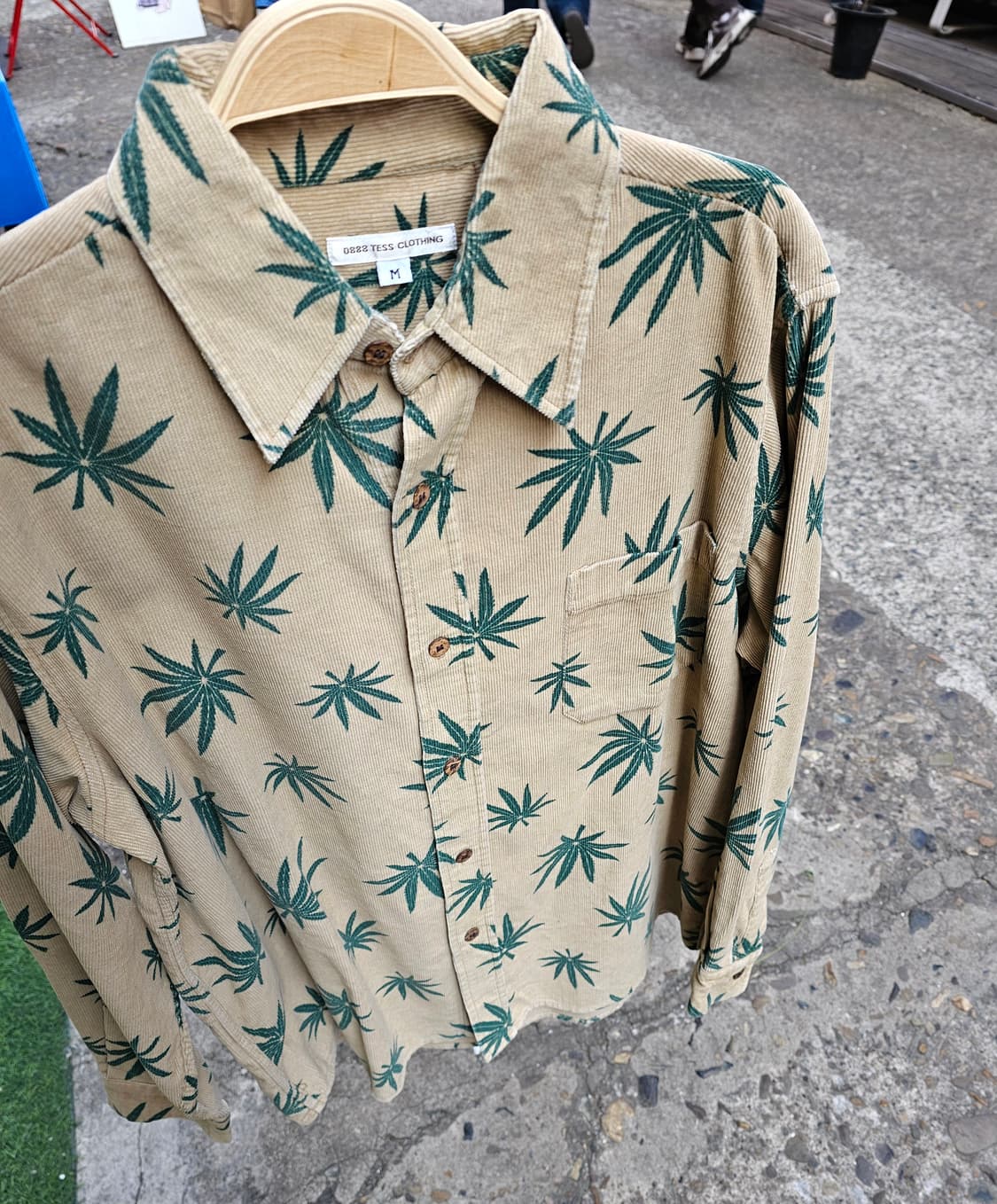 베이지 Hemp leaf 코듀로이 셔츠 상품이미지6