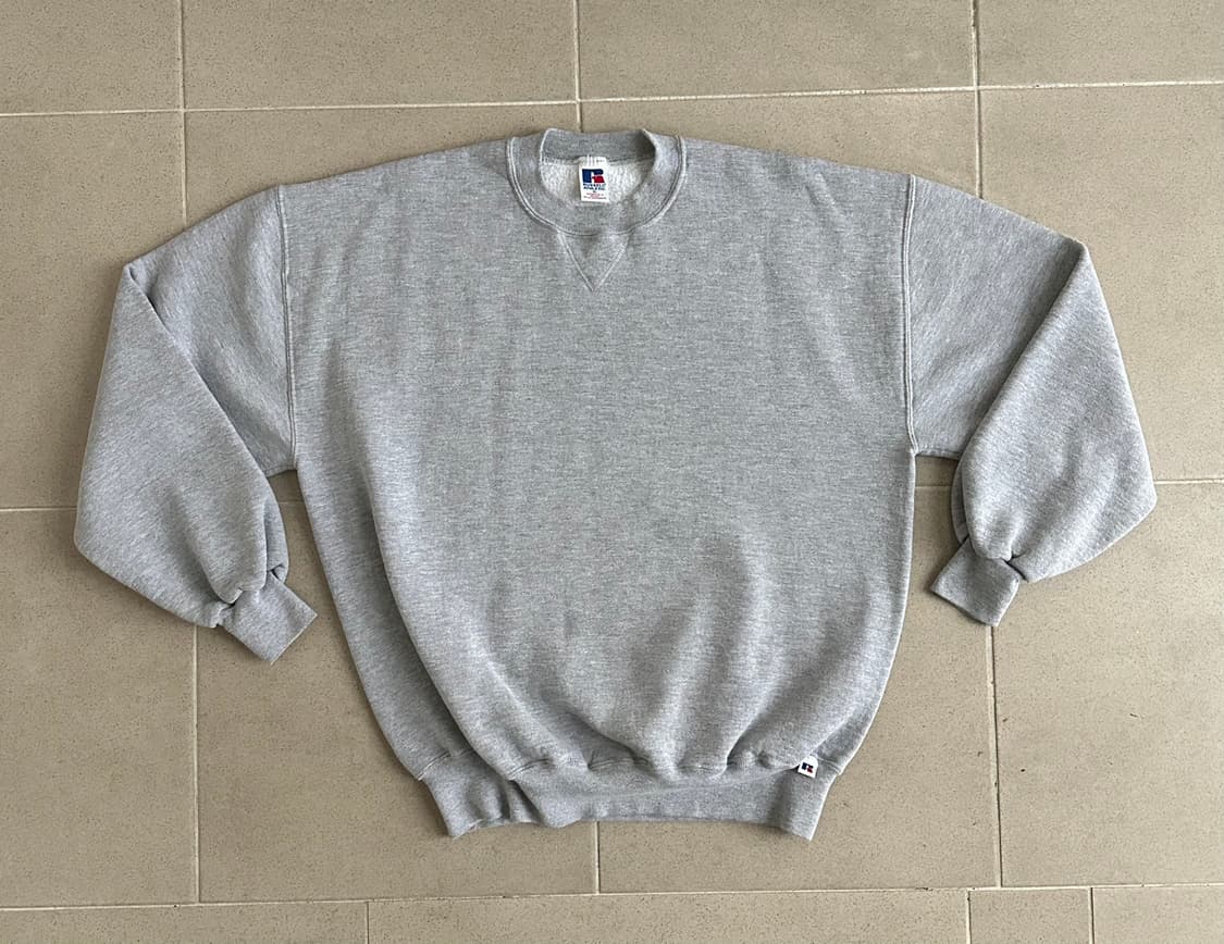 90s 빈티지 러셀 스웻셔츠 그레이 XL 상품이미지1