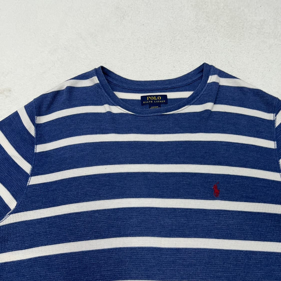 Polo blue stripe waffle T-shirts 상품이미지5