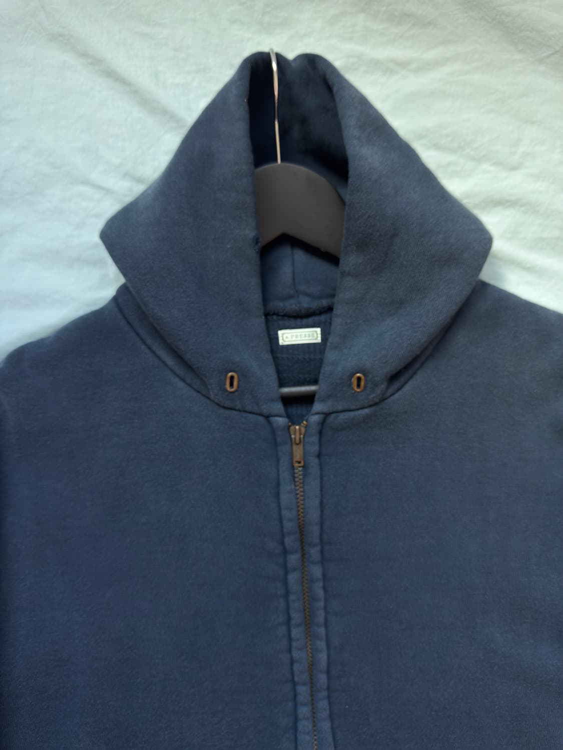 아프레쎄 빈티지 후드집업 네이비 상품이미지2