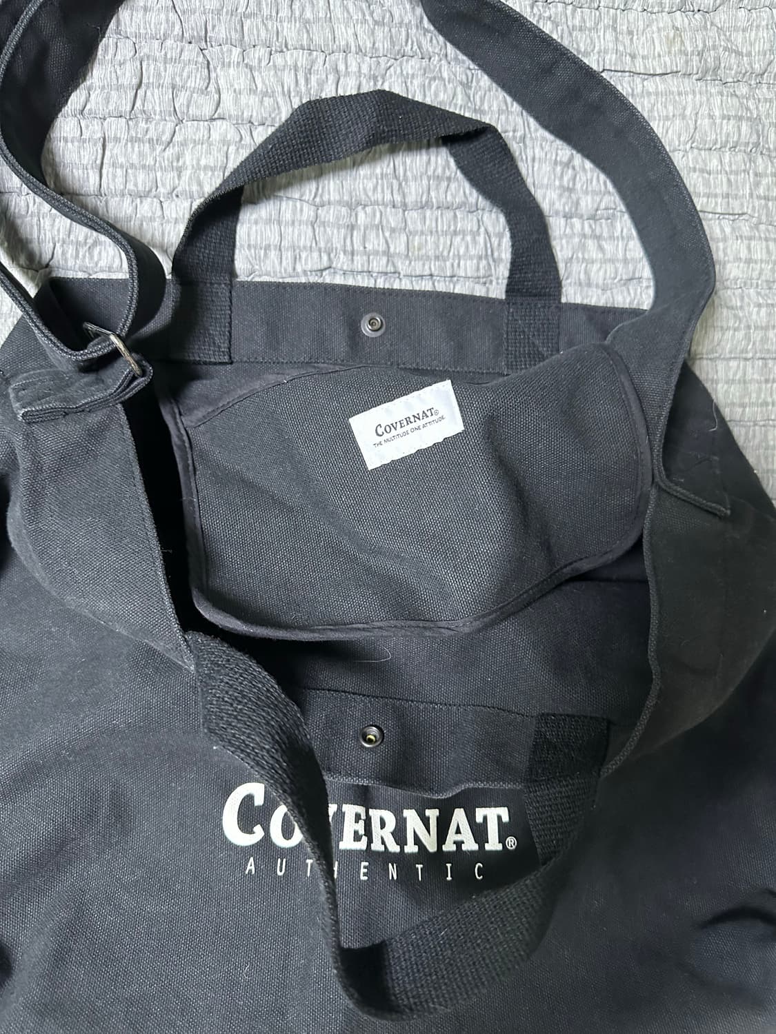 커버낫 블랙 에코백 숄더백 토트백 상품이미지4