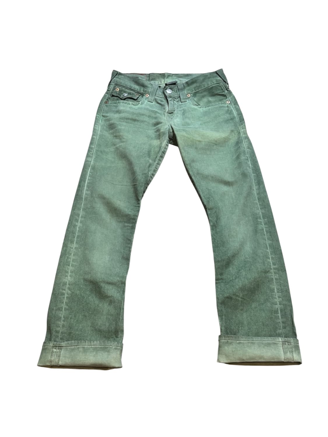 트루릴리전 캐시 그린 워싱 로우라이즈 팬츠  상품이미지3