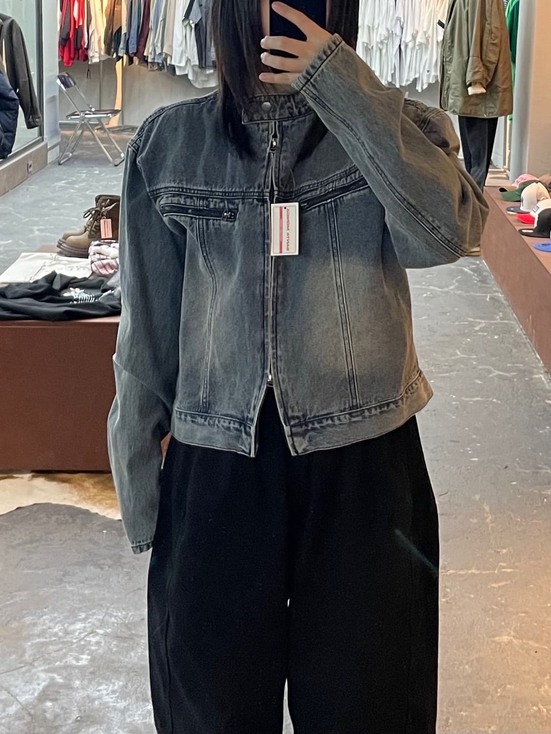 슈퍼서브 워싱 크롭 데님 자켓 H1702 상품이미지1