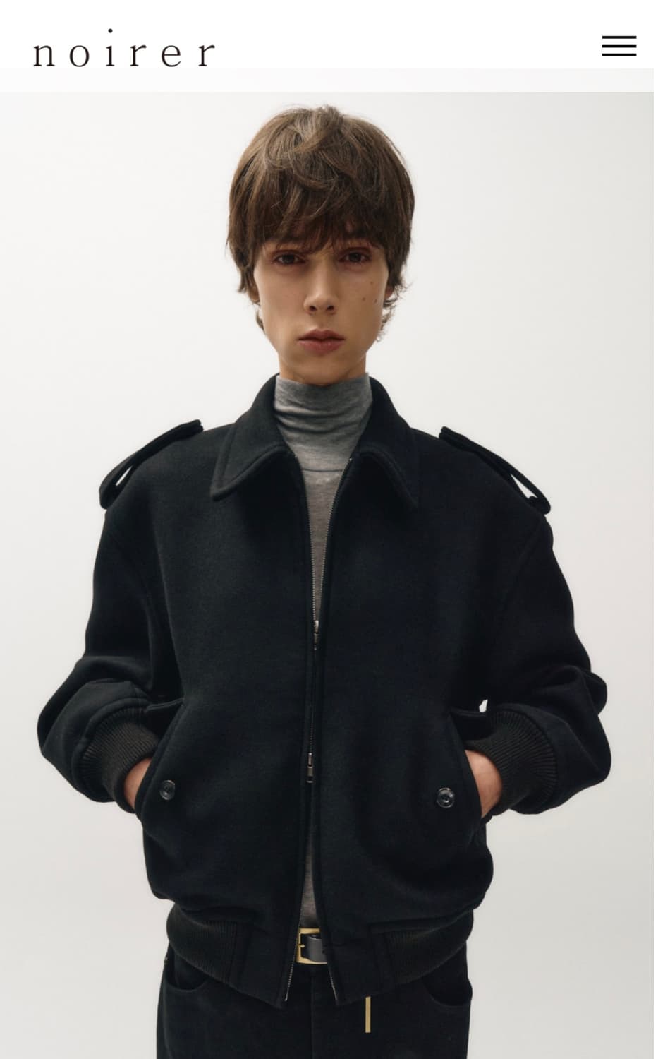 노이어 헤비 울 오버사이즈 블루종 (블랙) - 50 상품이미지1