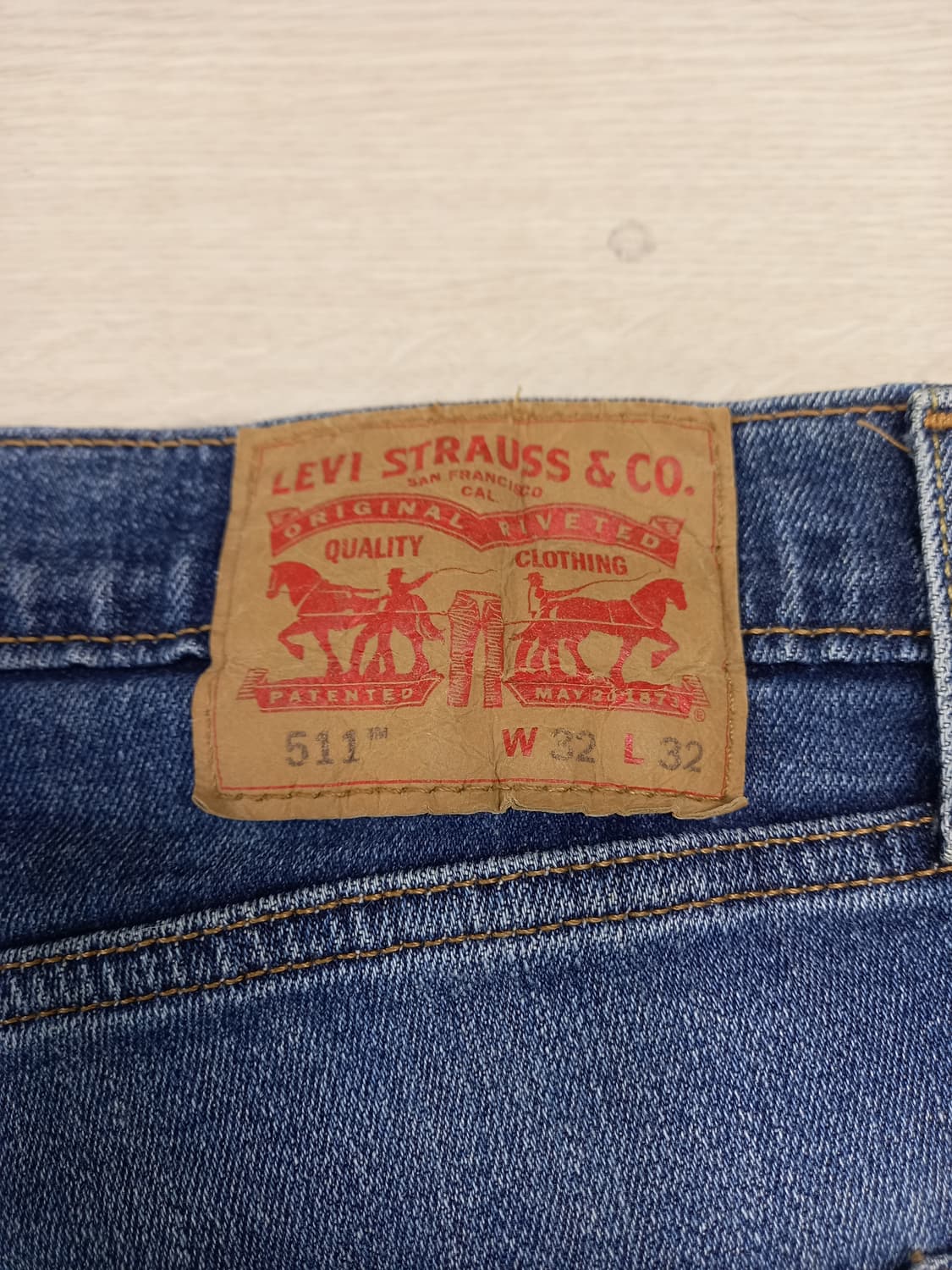 32 리바이스511 워싱 스판 슬림일자진 32-380 상품이미지5