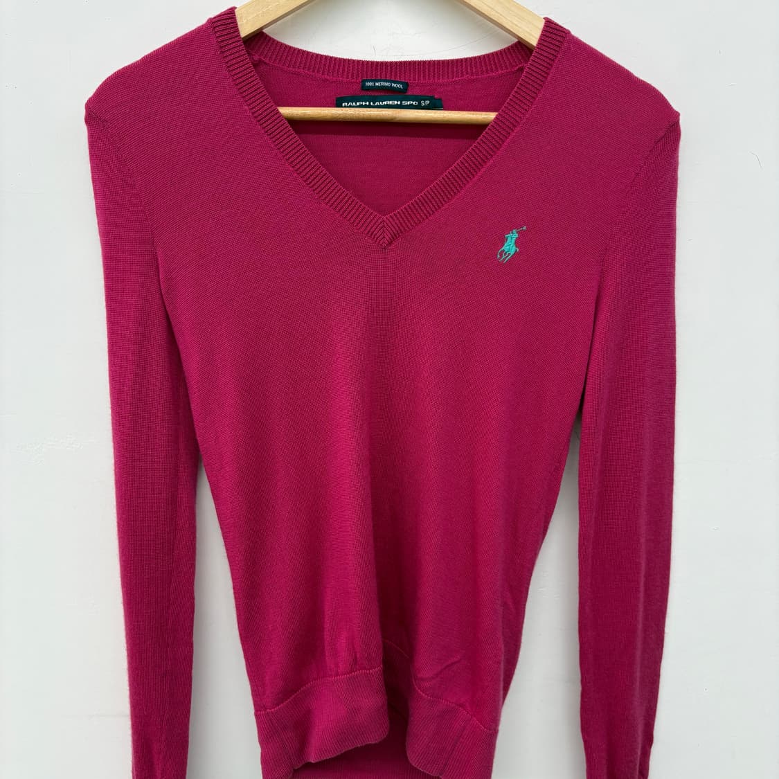폴로 랄프로렌 핑크 V넥 니트 여성 S 상품이미지2