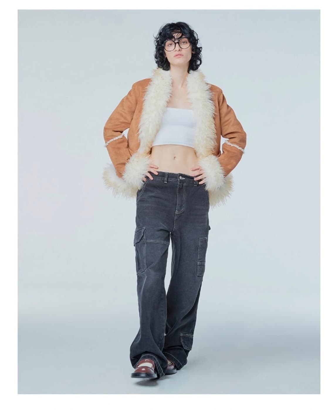 [착샷] 인스턴트펑크 에코퍼 무스탕 새상품 상품이미지3