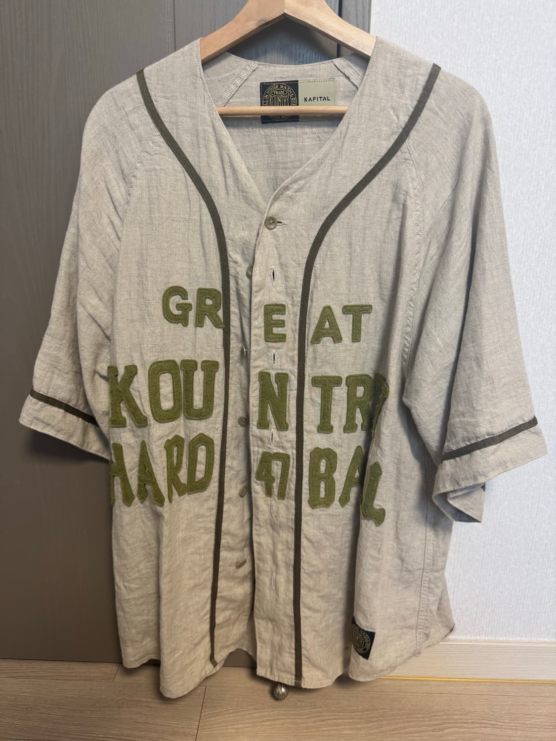 캐피탈 베이스볼 리넨 셔츠 사이즈 2 상품이미지1