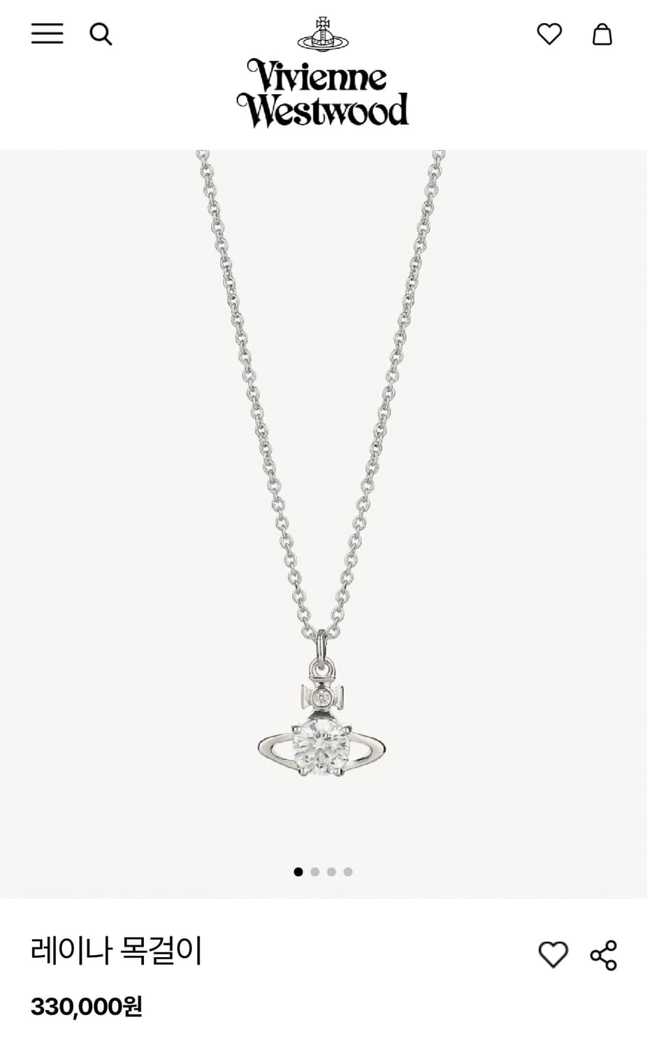 비비안웨스트우드 레이나 펜던트 상품이미지1