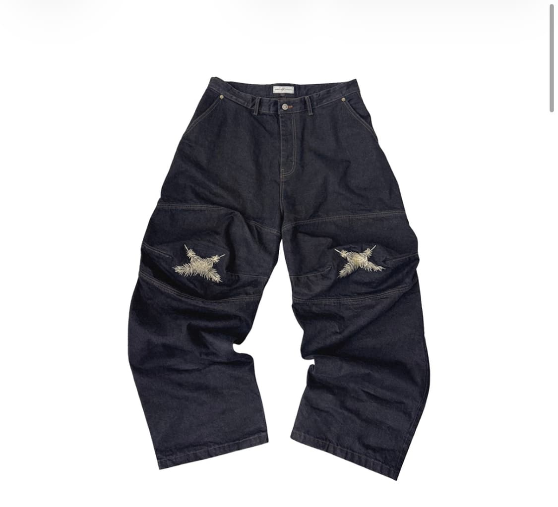 아오이로 오오키 페더 데님 팬츠 다크 인디고 상품이미지1