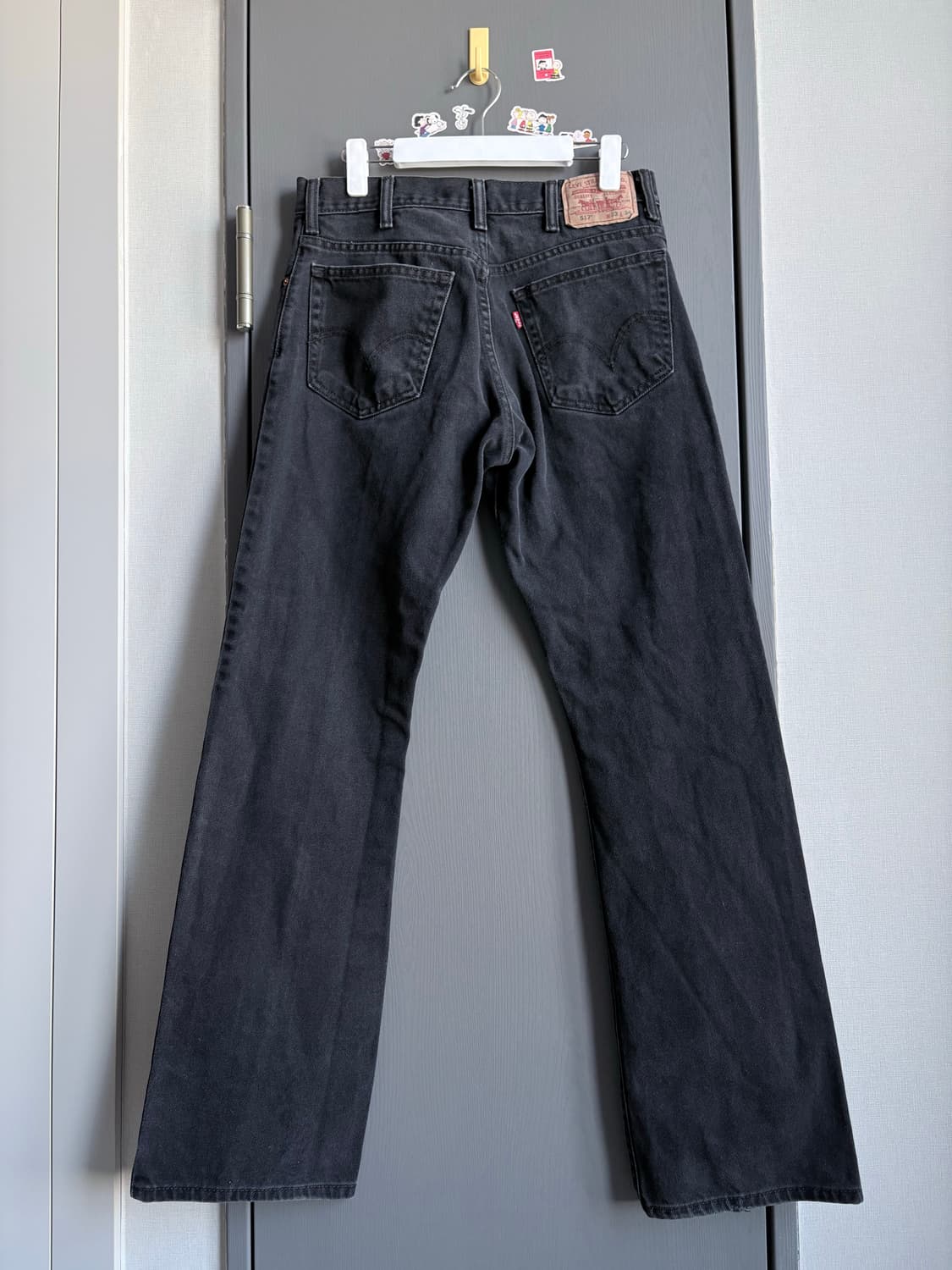 (33x34) 00s 리바이스 517 부츠컷 블랙진 블랙 데님 상품이미지2