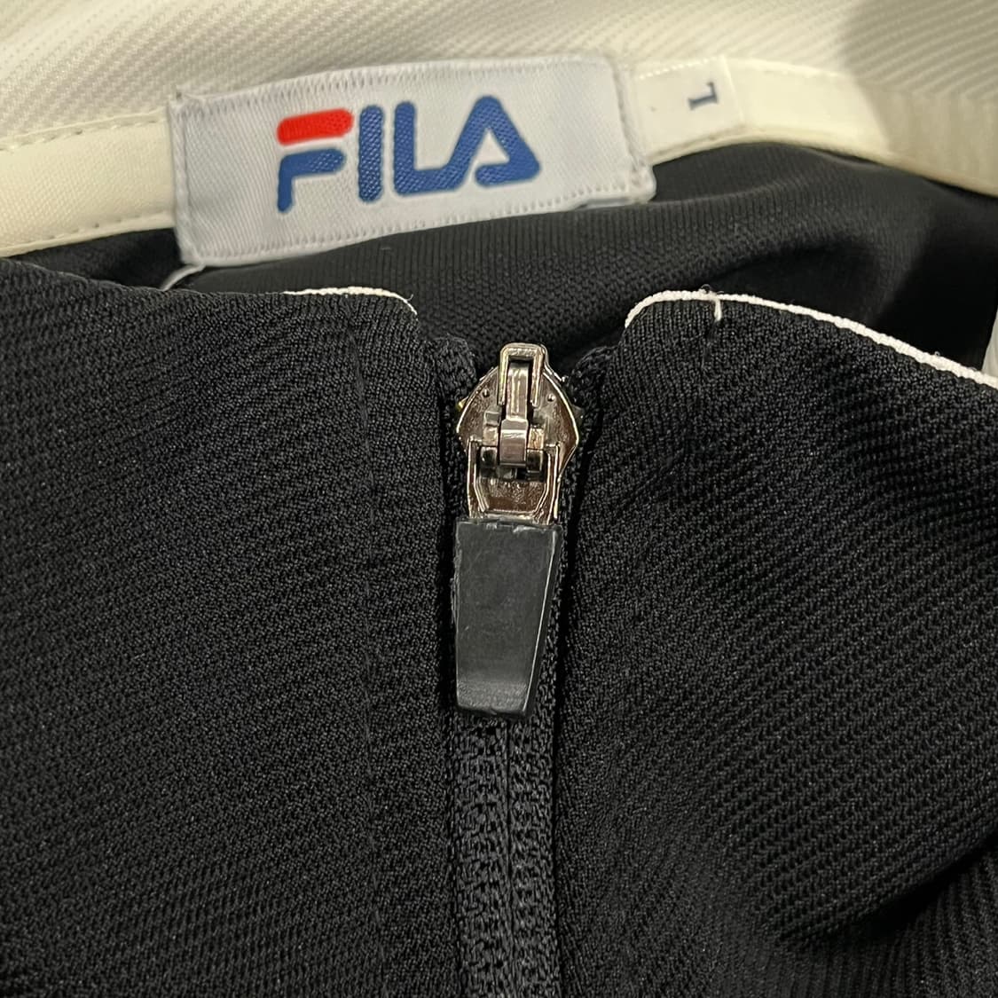 [정품/L] 휠라 블랙 화이트 그린 컬러 트랙 자켓 b19 상품이미지5