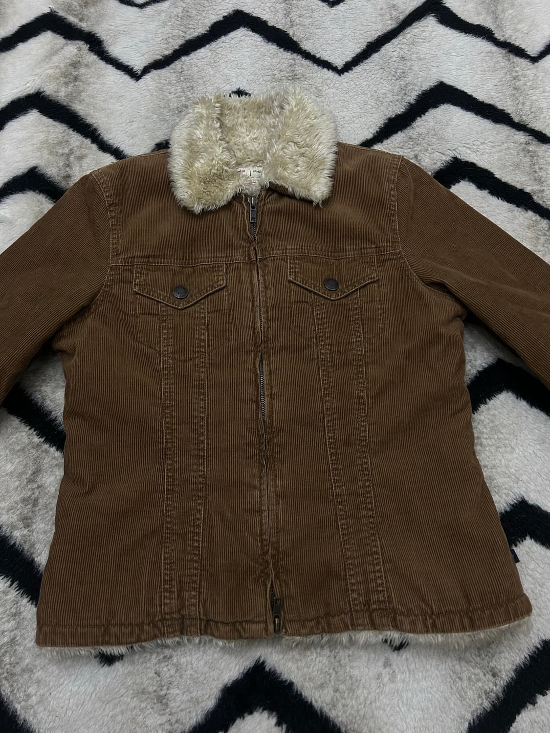 [S]아베크롬비 코듀로이 퍼 자켓/브라운 상품이미지3