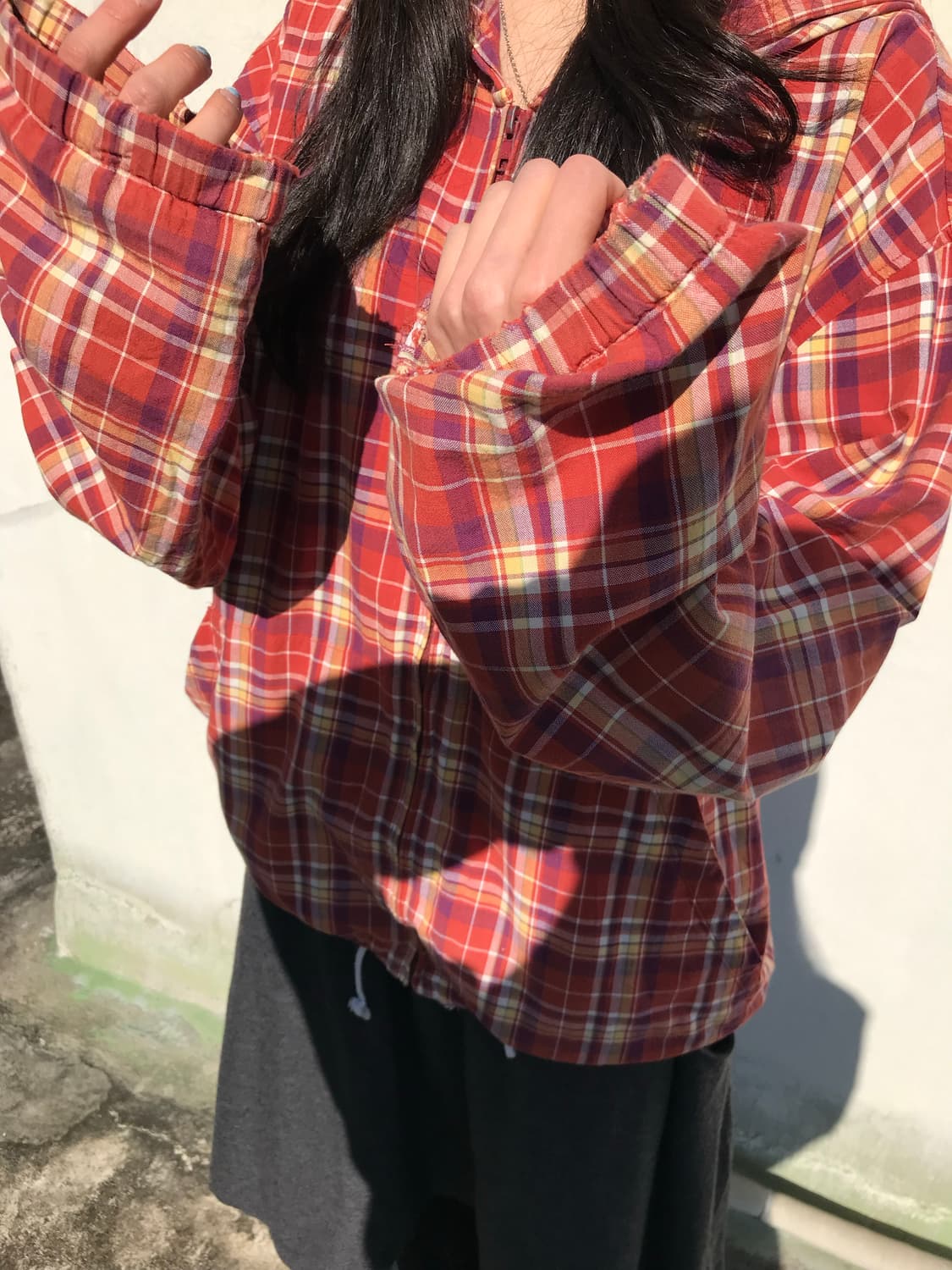 Benetton Formula1 체크 후드 집업 상품이미지6