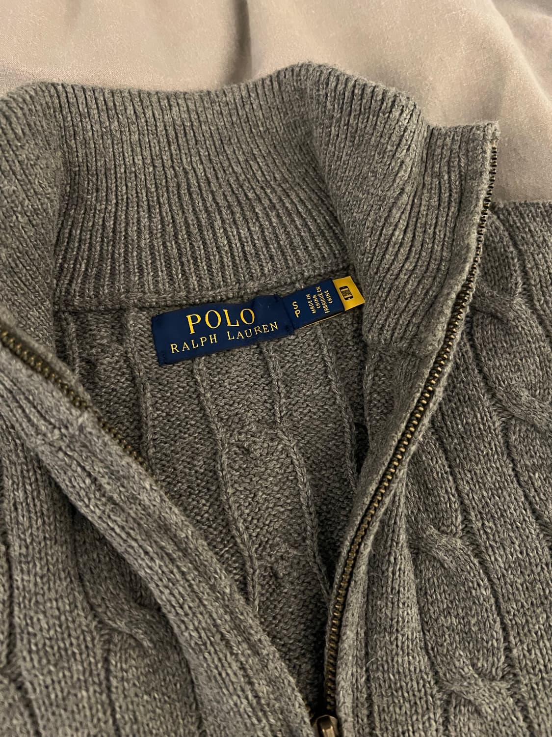 폴로 랄프로렌 그레이 케이블니트 s 상품이미지3