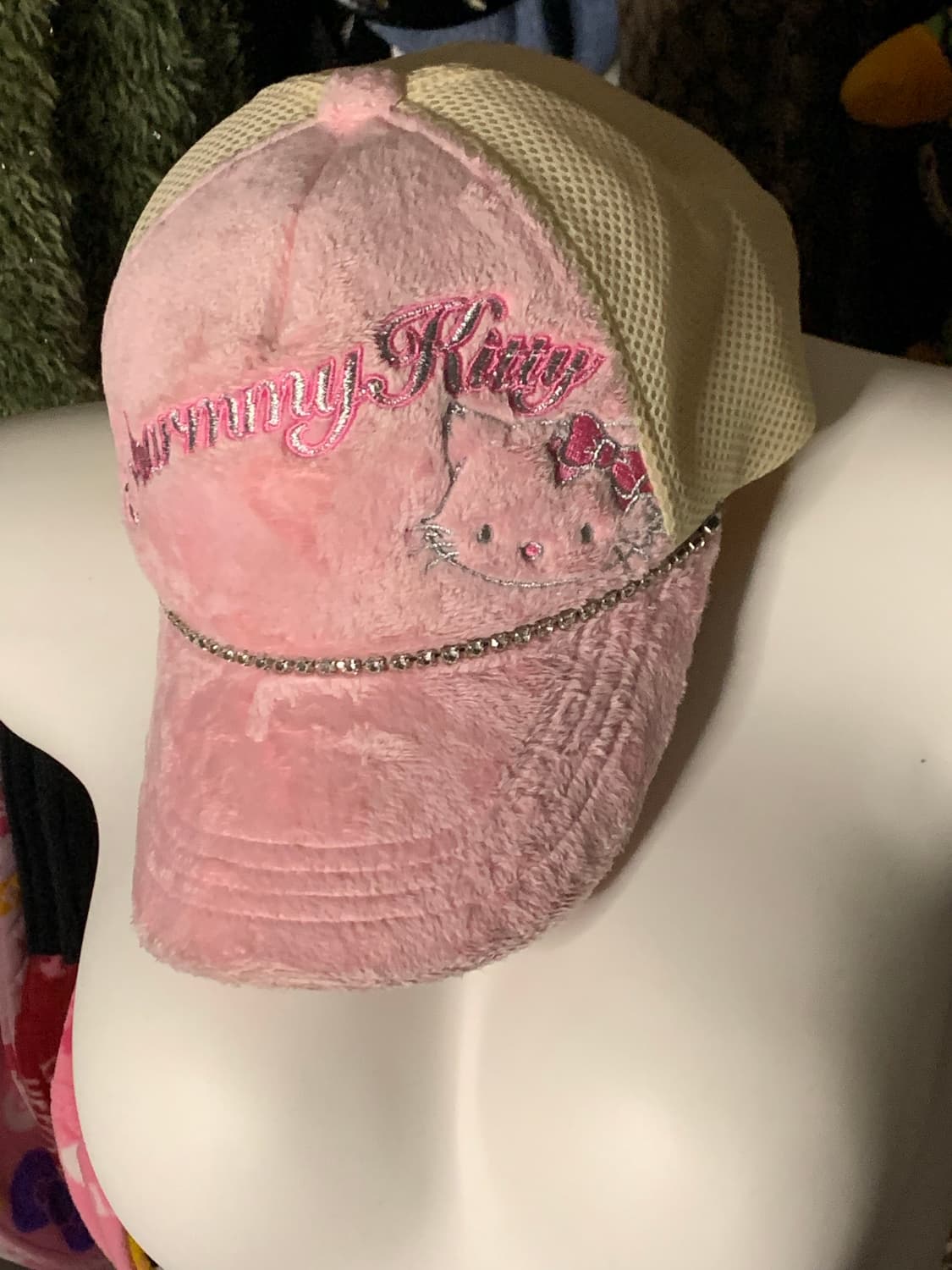 갸루 챠미키티 퍼 캡모자 상품이미지1