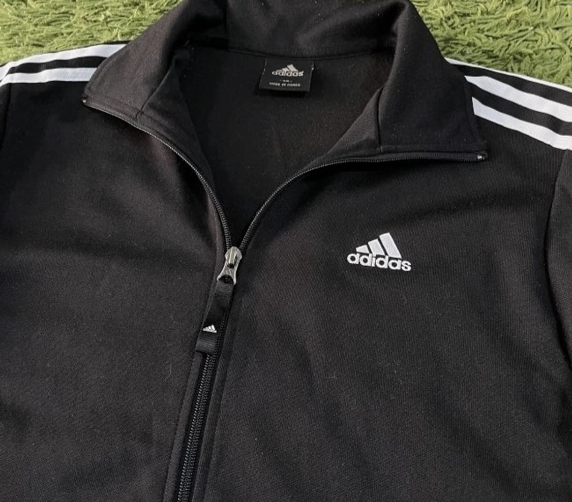 아디다스 블랙 검흰 트랙탑 져지집업 95/M 상품이미지2