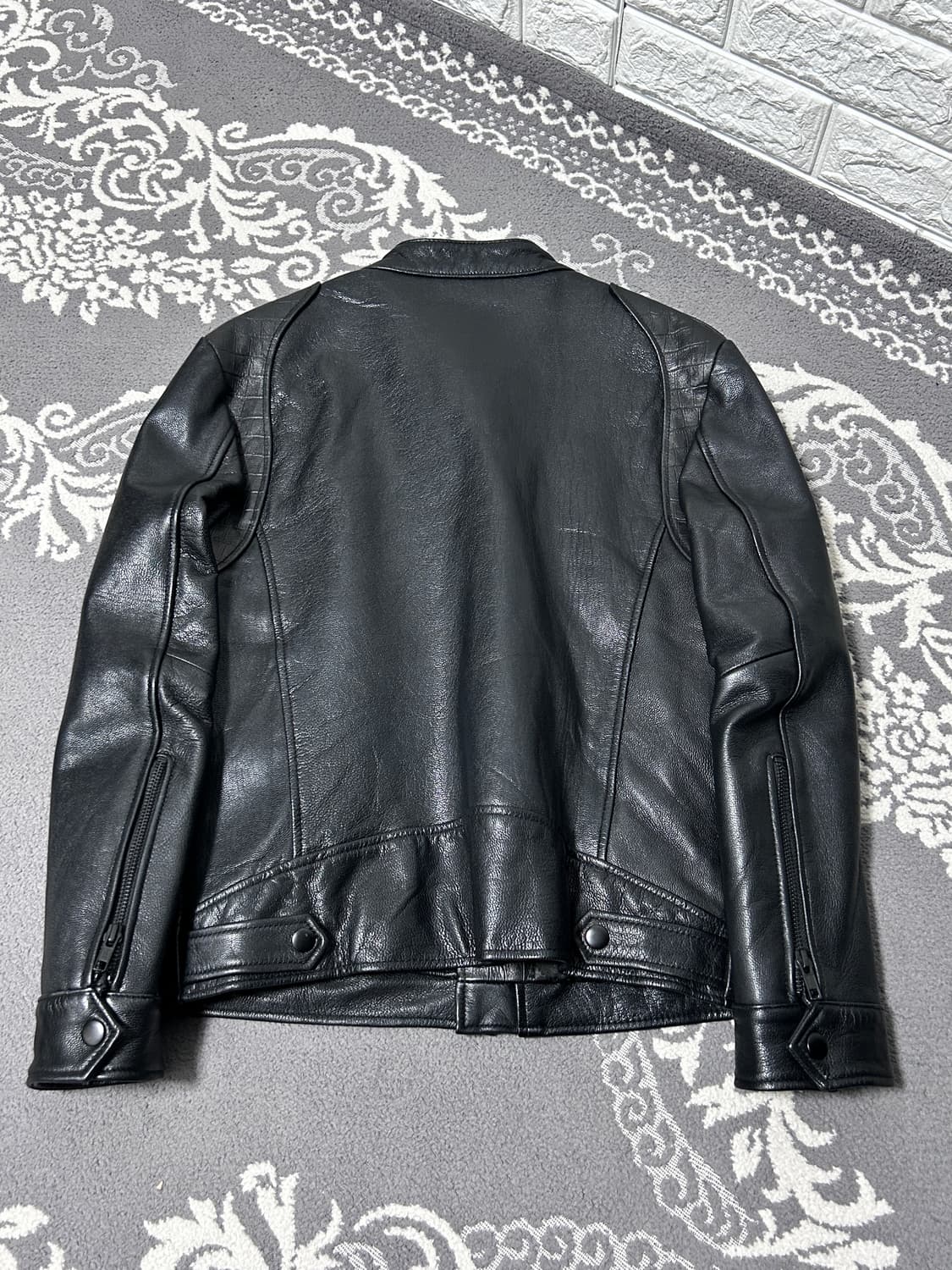 206 옴므 램스킨 크로코 엠보스드 디테일 자켓 상품이미지6